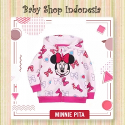 PK191 Jaket Bayi Import Jaket Anak Import Murah Jaket Hoodie Anak Softpink Mini Pita  large